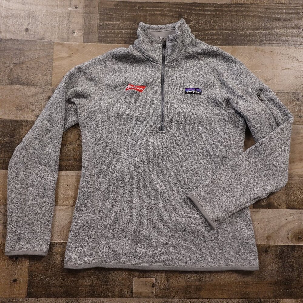 Patagonia Better Sweater 1/4 Zip Fleece Women’s Medium Gray Corporate Outdoor
